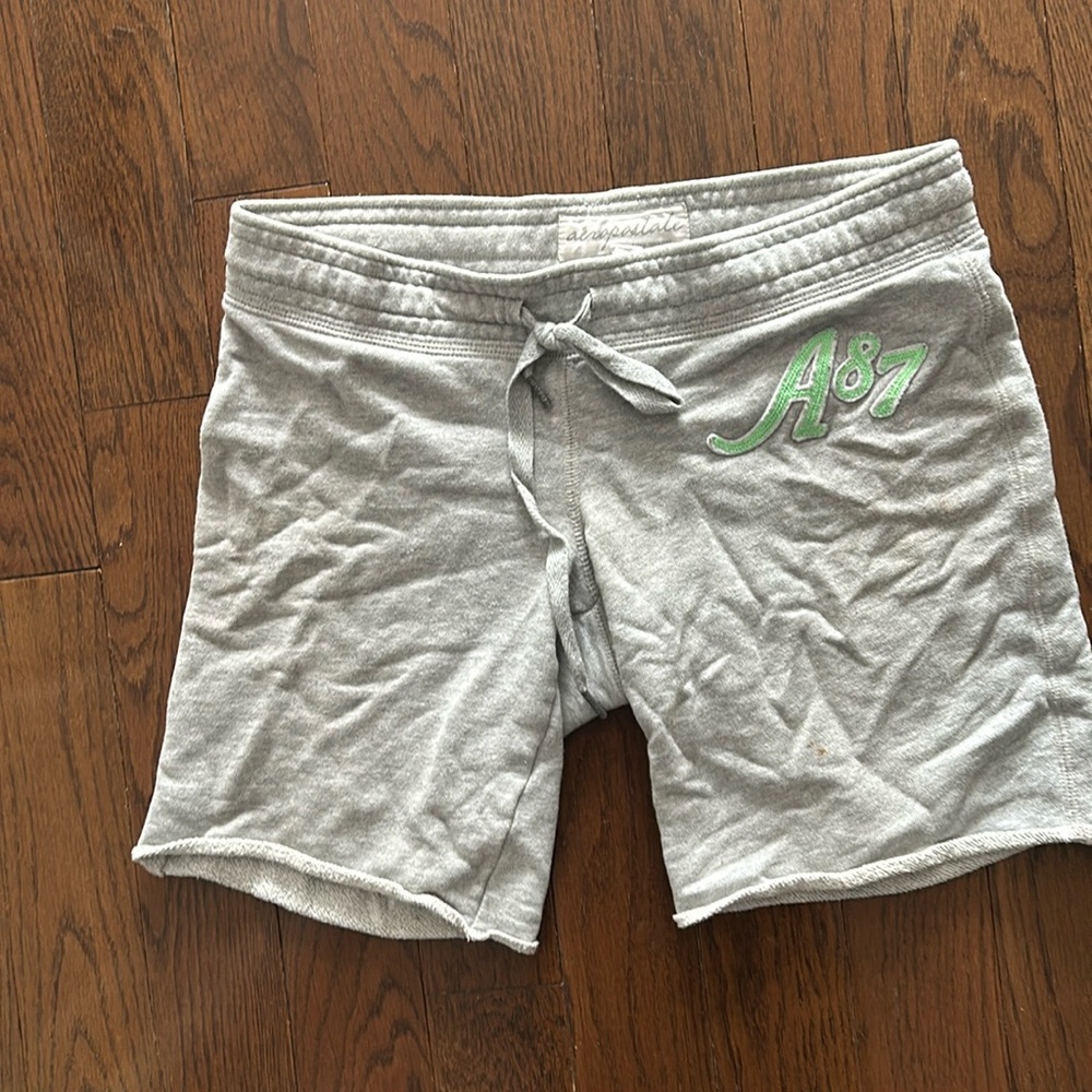Aeropostale Grey Sweatpants Shorts - Size Small